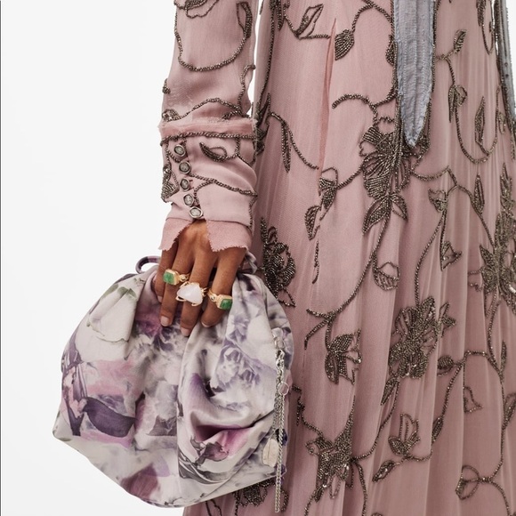 ZARA BNWT Limited Edition Long Dress with Appliqués - Picture 3 of 5